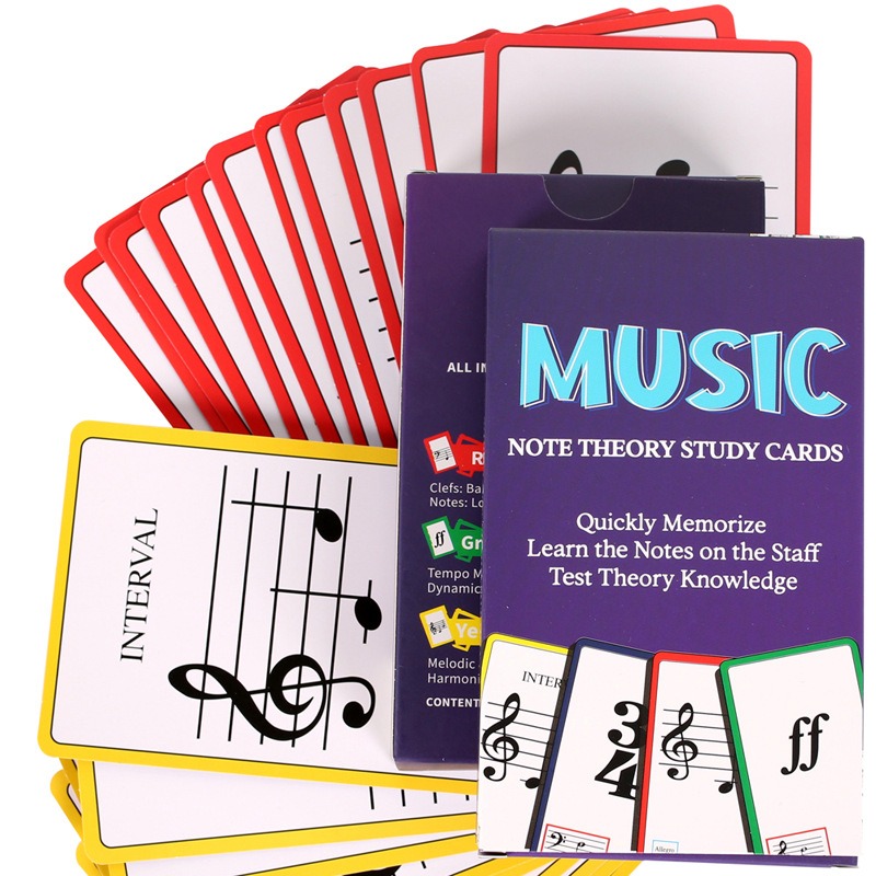 Blank Sheet Music Notebook - Music Flash Cards piano guitar chord
