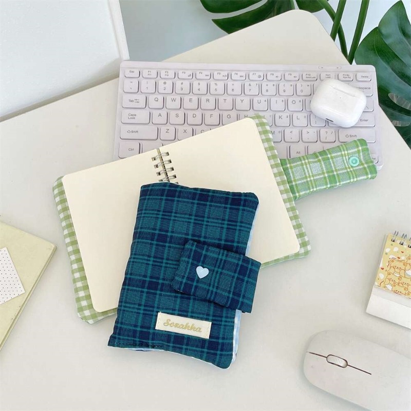 Green White Gingham Hand-journ - огляд і ціна Stationery Books