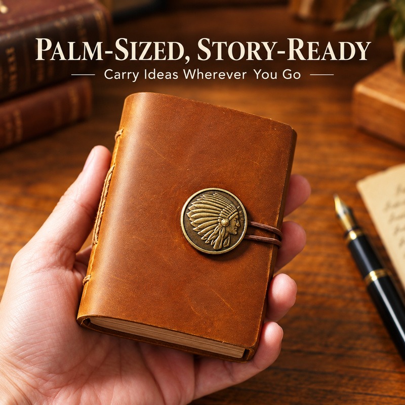 Mini Handmade Leather Traveler - огляд і ціна Vintage Leather Journal Notebook