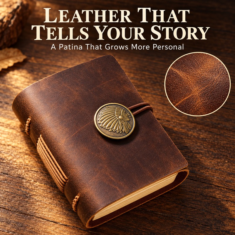 Mini Handmade Leather Traveler - огляд і ціна Vintage Leather Journal Notebook