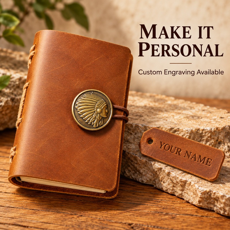 Mini Handmade Leather Traveler - огляд і ціна Vintage Leather Journal Notebook