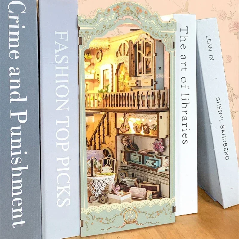 Fairy Tale Town Bookshelf Fore - огляд і ціна Diy Wooden Book Nook Kit Shelf Insert