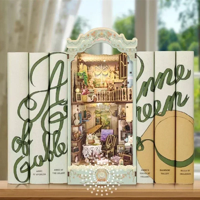 Fairy Tale Town Bookshelf Fore - огляд і ціна Diy Wooden Book Nook Kit Shelf Insert