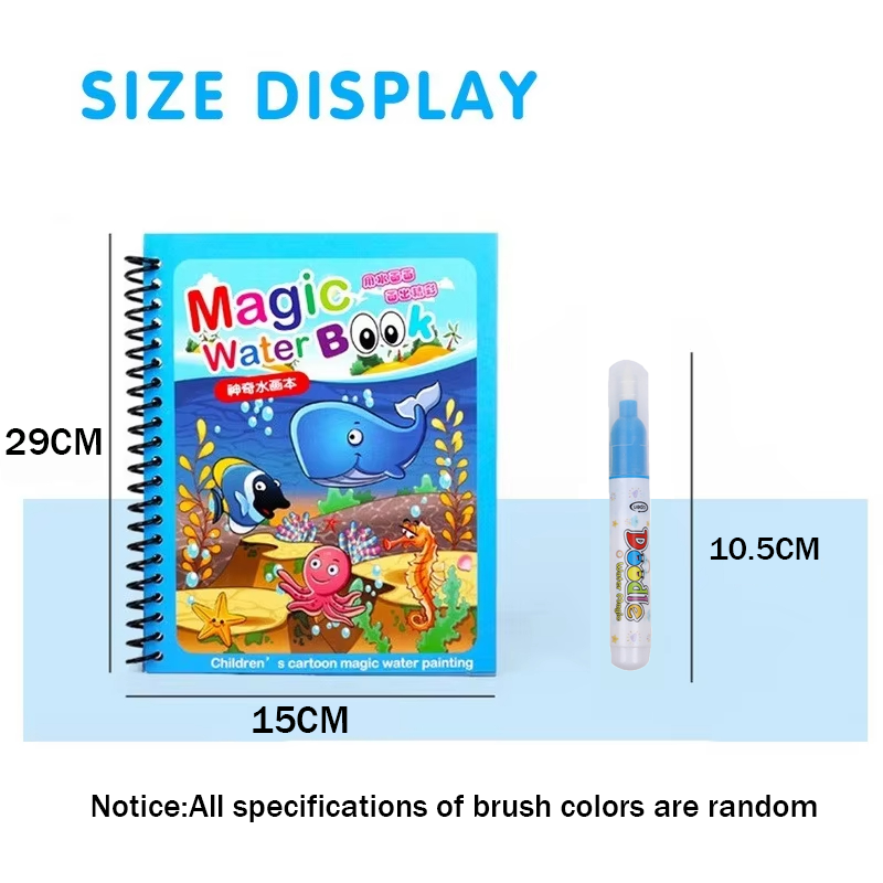 Cartoon Magic Water Drawing Bo - огляд і ціна Reusable Water Magic Coloring Book