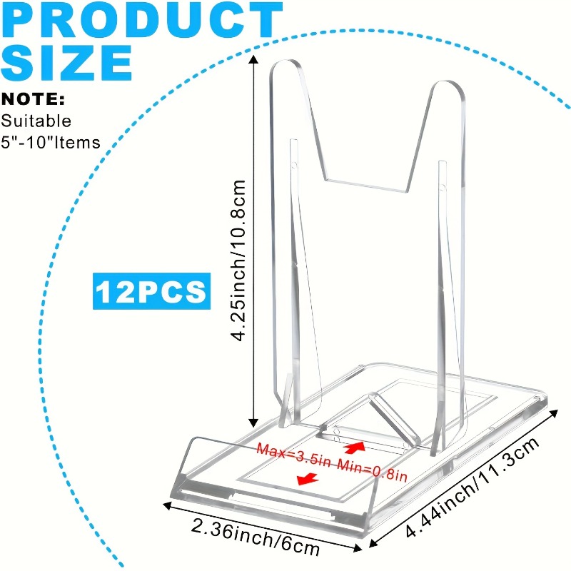 12pcs 5/ Clear Acrylic Display - огляд і ціна Clear Acrylic Book Stand Holder
