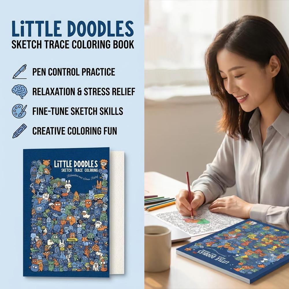 Sketch Trace Coloring Book Lit - огляд і ціна Adult Coloring Book Stress Relief