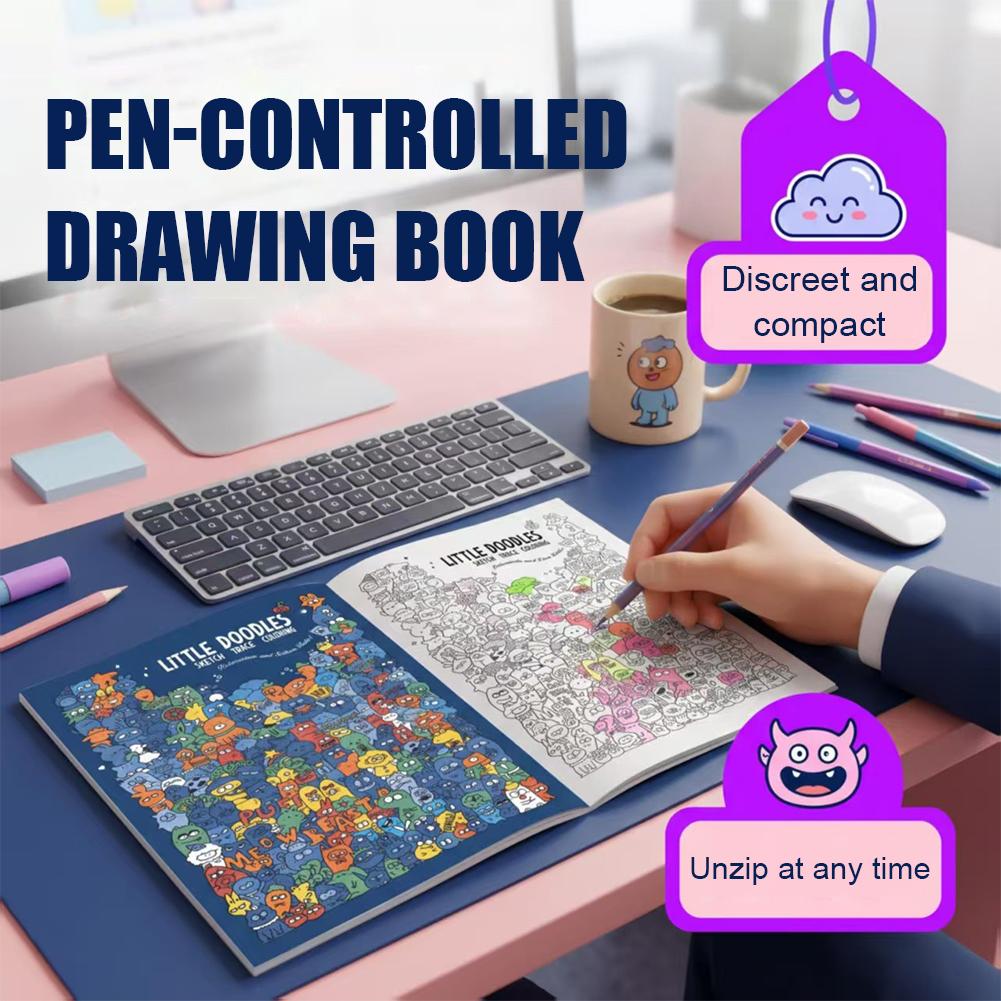 Sketch Trace Coloring Book Lit - огляд і ціна Adult Coloring Book Stress Relief